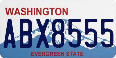 WA license plate ABX8555
