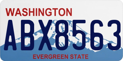 WA license plate ABX8563
