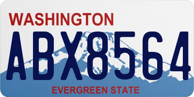 WA license plate ABX8564