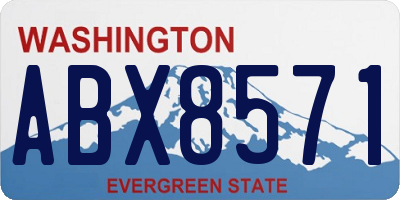 WA license plate ABX8571