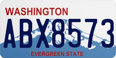 WA license plate ABX8573