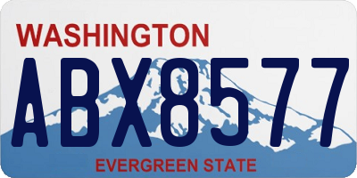 WA license plate ABX8577