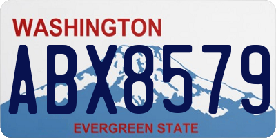 WA license plate ABX8579