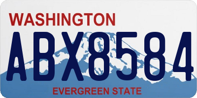 WA license plate ABX8584