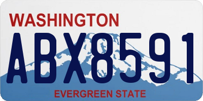 WA license plate ABX8591