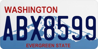 WA license plate ABX8599