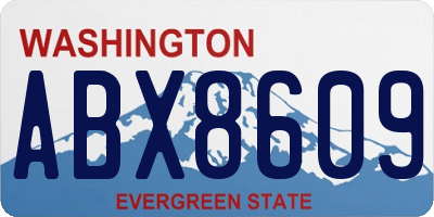 WA license plate ABX8609