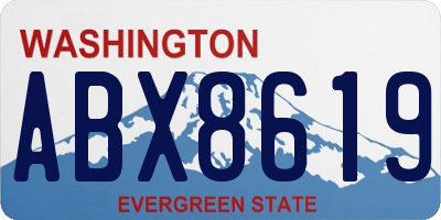 WA license plate ABX8619