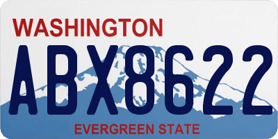 WA license plate ABX8622