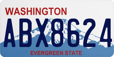 WA license plate ABX8624