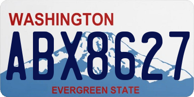 WA license plate ABX8627