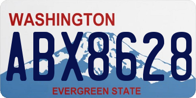 WA license plate ABX8628