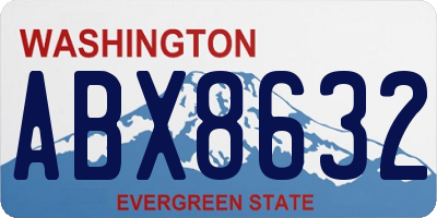 WA license plate ABX8632