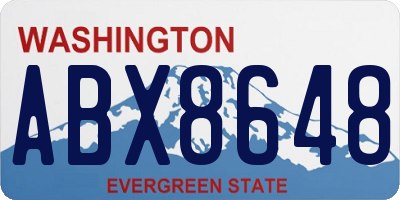 WA license plate ABX8648