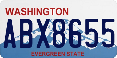 WA license plate ABX8655