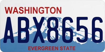 WA license plate ABX8656