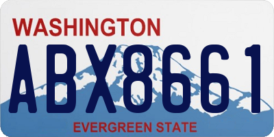 WA license plate ABX8661