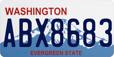 WA license plate ABX8683