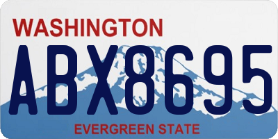 WA license plate ABX8695