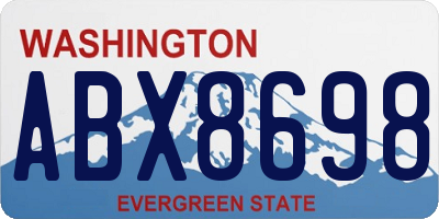 WA license plate ABX8698