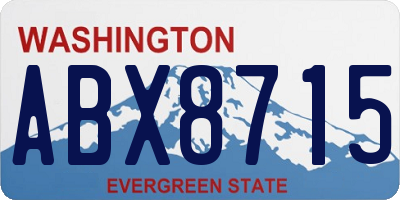 WA license plate ABX8715