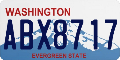 WA license plate ABX8717