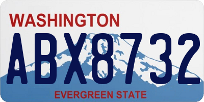 WA license plate ABX8732