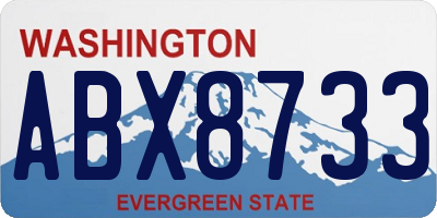 WA license plate ABX8733