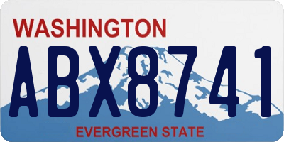 WA license plate ABX8741