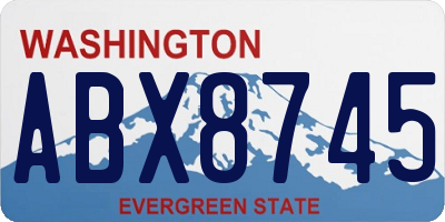 WA license plate ABX8745