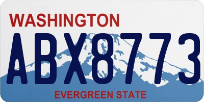 WA license plate ABX8773