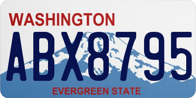 WA license plate ABX8795