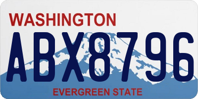 WA license plate ABX8796