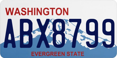 WA license plate ABX8799