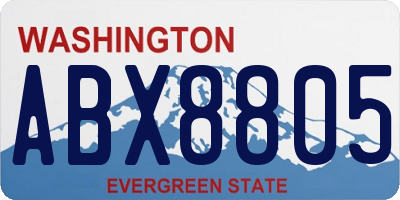 WA license plate ABX8805