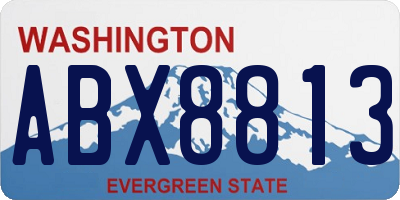 WA license plate ABX8813