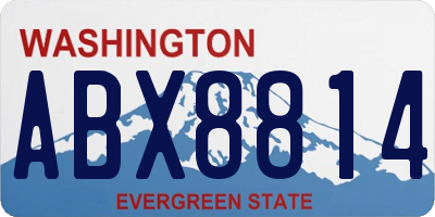 WA license plate ABX8814