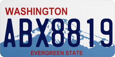 WA license plate ABX8819