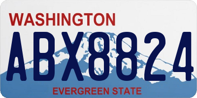 WA license plate ABX8824