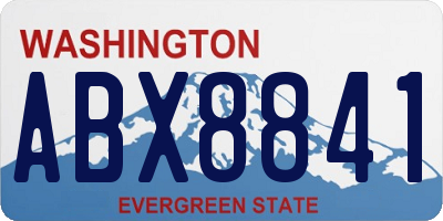 WA license plate ABX8841