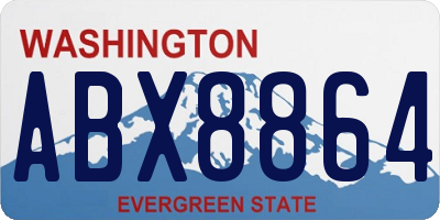 WA license plate ABX8864