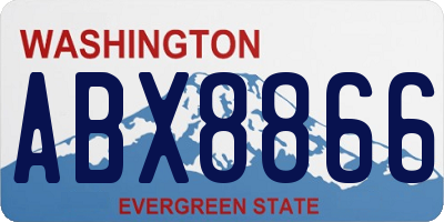 WA license plate ABX8866