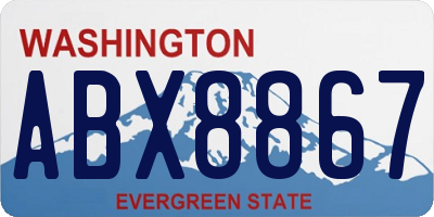 WA license plate ABX8867