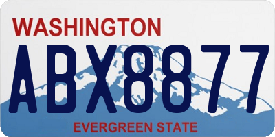 WA license plate ABX8877