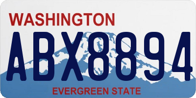 WA license plate ABX8894