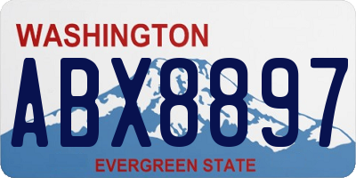 WA license plate ABX8897