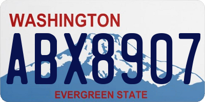 WA license plate ABX8907