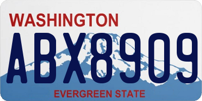 WA license plate ABX8909
