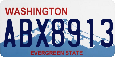 WA license plate ABX8913