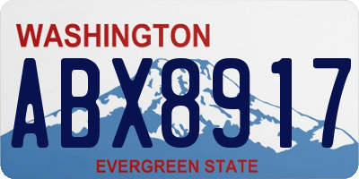 WA license plate ABX8917